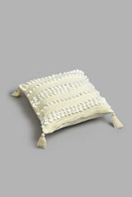 Load image into Gallery viewer, Redtag-Off-White-Wool-Loop-Embroidery-Cushion-BED-PHANTASMAGORIA-3,-Colour:White,-Filter:Home-Bedroom,-HMW-BED-Cushions,-New-In,-New-In-HMW-BED,-Non-Sale,-S22A,-Section:Homewares-Home-Bedroom-
