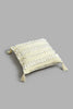 Redtag-Off-White-Wool-Loop-Embroidery-Cushion-BED-PHANTASMAGORIA-3,-Colour:White,-Filter:Home-Bedroom,-HMW-BED-Cushions,-New-In,-New-In-HMW-BED,-Non-Sale,-S22A,-Section:Homewares-Home-Bedroom-