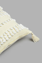 Load image into Gallery viewer, Redtag-Off-White-Wool-Loop-Embroidery-Cushion-BED-PHANTASMAGORIA-3,-Colour:White,-Filter:Home-Bedroom,-HMW-BED-Cushions,-New-In,-New-In-HMW-BED,-Non-Sale,-S22A,-Section:Homewares-Home-Bedroom-
