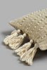 Redtag-Beige-Hand-Capped-Embroidery-Cushion-With-Tassels-BED-PHANTASMAGORIA-3,-Colour:Beige,-Filter:Home-Bedroom,-HMW-BED-Cushions,-New-In,-New-In-HMW-BED,-Non-Sale,-S22A,-Section:Homewares-Home-Bedroom-