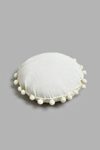 Load image into Gallery viewer, Redtag-Beige-Hand-Crochet-Work-Embroidery-Cushion-With-Pom-Pom-BED-PHANTASMAGORIA-3,-Colour:Beige,-Filter:Home-Bedroom,-HMW-BED-Cushions,-New-In,-New-In-HMW-BED,-Non-Sale,-S22A,-Section:Homewares-Home-Bedroom-
