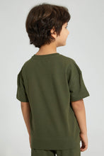 Load image into Gallery viewer, Redtag-Dark-Green-Oversized-T-Shirt-Graphic-Prints-Boys-2 to 8 Years
