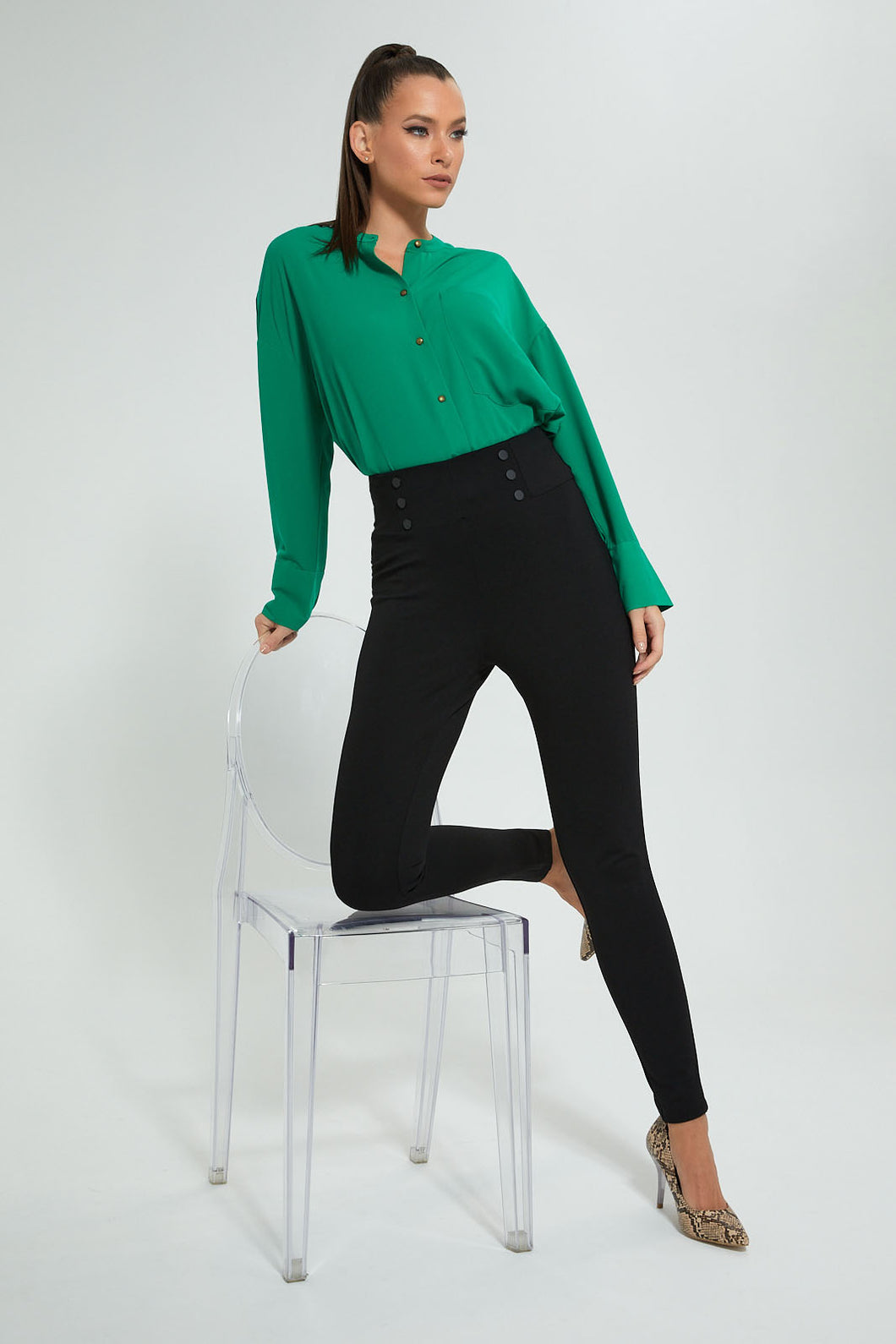 Redtag-Green-Oversized-Blouse-Celebrity-Blouses,-Colour:Green,-Filter:Women's-Clothing,-New-In,-New-In-LDC,-Non-Sale,-S22A,-Section:Women-Women's-