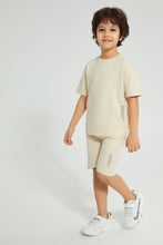 Load image into Gallery viewer, Redtag-Beige-Oversized-T-Shirt-Graphic-Prints-Boys-2 to 8 Years
