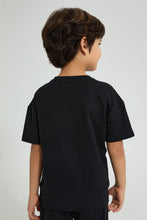 Load image into Gallery viewer, Redtag-Black-Oversized-T-Shirt-Graphic-Prints-Boys-2 to 8 Years
