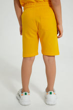 تنزيل الصورة على معرض الصور، Redtag-Yellow-Elasticated-Waist-Shorts-Active-Shorts-Boys-2 to 8 Years
