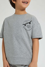 Load image into Gallery viewer, Redtag-Grey-Marl-Oversized-T-Shirt-Graphic-Prints-Boys-2 to 8 Years
