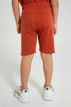 تنزيل الصورة على معرض الصور، Redtag-Rust-Elasticated-Waist-Shorts-Active-Shorts-Boys-2 to 8 Years
