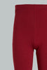 Redtag-Burgundy-Basic-Legging-Leggings-Senior-Girls-9 to 14 Years