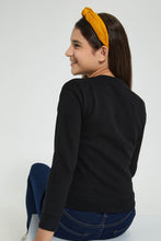 تنزيل الصورة على معرض الصور، Redtag-Black-Photographic-Highneck-Brushed-Sweatshirt-Sweatshirts-Senior-Girls-9 to 14 Years
