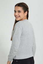 تنزيل الصورة على معرض الصور، Redtag-Grey-Melange-Photographic-Highneck-Brushed-Sweatshirt-Sweatshirts-Senior-Girls-9 to 14 Years
