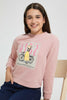Redtag-Pink-Photographic-Highneck-Brushed-Sweatshirt-Sweatshirts-Senior-Girls-9 to 14 Years
