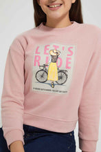 Load image into Gallery viewer, Redtag-Pink-Photographic-Highneck-Brushed-Sweatshirt-Sweatshirts-Senior-Girls-9 to 14 Years
