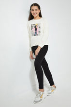 تنزيل الصورة على معرض الصور، Redtag-White-Photographic-Highneck-Brushed-Sweatshirt-Sweatshirts-Senior-Girls-9 to 14 Years
