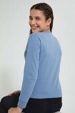 Load image into Gallery viewer, Redtag-Blue-Photographic-Highneck-Brushed-Sweatshirt-Sweatshirts-Senior-Girls-9 to 14 Years
