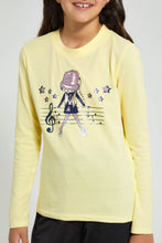 Load image into Gallery viewer, Redtag-Yellow-L/S-Graphic-T-Shirt-Long-Sleeves-Senior-Girls-9 to 14 Years
