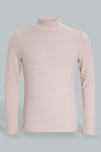 Load image into Gallery viewer, Redtag-Light-Pink-Highneck-Rib-Top-Plain-Senior-Girls-9 to 14 Years
