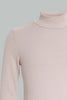 Redtag-Light-Pink-Highneck-Rib-Top-Plain-Senior-Girls-9 to 14 Years