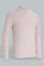 Load image into Gallery viewer, Redtag-Light-Pink-Highneck-Rib-Top-Plain-Senior-Girls-9 to 14 Years
