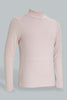 Redtag-Light-Pink-Highneck-Rib-Top-Plain-Senior-Girls-9 to 14 Years