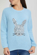 تنزيل الصورة على معرض الصور، Redtag-Lt-Blue-Sequin-Pullover-Jumpers-Senior-Girls-9 to 14 Years
