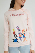 Load image into Gallery viewer, Redtag-Pink-Looney-Tunes-Hooded-Sweatshirt-Sweatshirts-Senior-Girls-9 to 14 Years

