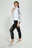 Redtag-Black-Brushed-Jogger-Pant-With-Print-Cargo-Pants-Senior-Girls-9 to 14 Years
