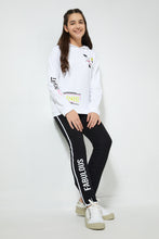 Load image into Gallery viewer, Redtag-White-Minnie-Mouse-Hooded-Sweatshirt-Sweatshirts-Senior-Girls-9 to 14 Years
