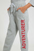 Redtag-Grey-Melange-Brsuhed-Jogger-Pant-With-Print-Cargo-Pants-Senior-Girls-9 to 14 Years