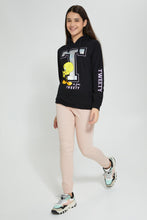 تنزيل الصورة على معرض الصور، Redtag-Black-Tweety-Hooded-SweaT-Shirts-Sweatshirts-Senior-Girls-9 to 14 Years
