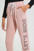 Redtag-Pink-Brushed-Jogger-Pant-With-Print-Cargo-Pants-Senior-Girls-9 to 14 Years