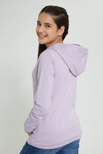 Load image into Gallery viewer, Redtag-Purple-Power-Puff-Girls-Hooded-Sweatshirt-Sweatshirts-Senior-Girls-9 to 14 Years
