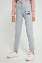 Load image into Gallery viewer, Redtag-Grey-Melange-Basic-Track-Pant-Joggers-Senior-Girls-9 to 14 Years
