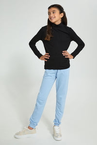 Redtag-Lt-Blue-Basic-Track-Pant-Joggers-Senior-Girls-9 to 14 Years