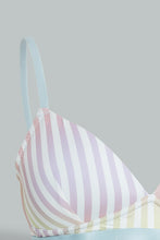 Load image into Gallery viewer, Redtag-White-Stripe-Printed-Non-Wired-Bra-With-Elastic-Colour:White,-Filter:Women's-Clothing,-New-In,-New-In-Women,-Non-Sale,-S22A,-Section:Women,-Women-Bras-Women's-
