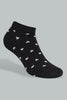 Redtag-Black/Grey/White-Heart-Polka-Printed-Ankle-Socks-(5-Pack)-Ankle-Length-Women's-