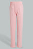 Redtag-Pink/Black-Tea-Chest-Print-Top-And-Pink/White-Overall-Star-Print-Pjset-Pyjama-Sets-Senior-Girls-9 to 14 Years