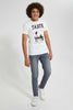 Redtag-Grey-Pull-On-Jeans-With-Waistband-Jeans-Regular-Fit-Senior-Boys-9 to 14 Years