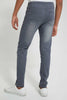Redtag-Grey-Pull-On-Jeans-With-Waistband-Jeans-Regular-Fit-Senior-Boys-9 to 14 Years