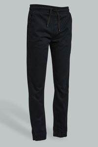 Redtag-Black-Jogger-Trouser-Joggers-Senior-Boys-9 to 14 Years