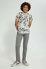 Redtag-Grey-Pull-On-Trouser-Joggers-Senior-Boys-9 to 14 Years