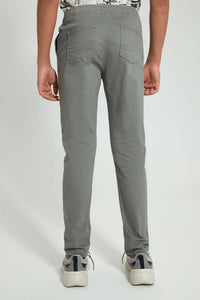 Redtag-Grey-Pull-On-Trouser-Joggers-Senior-Boys-9 to 14 Years