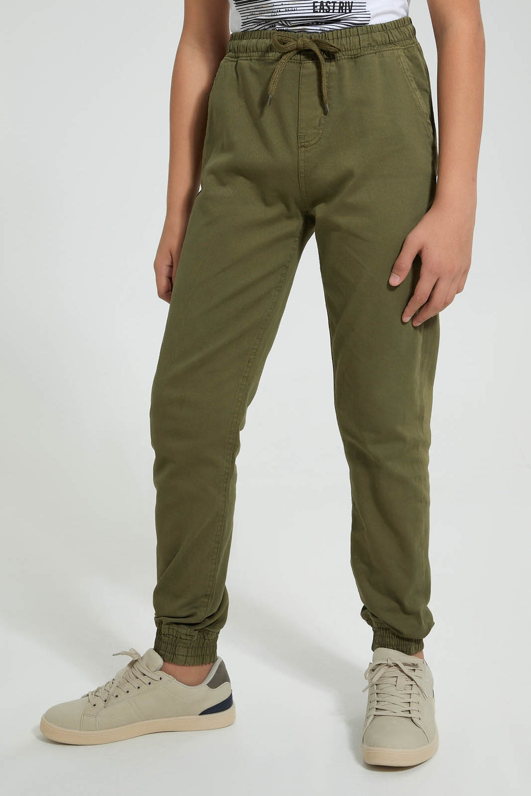 Redtag-Olive-Jogger-Trouser-Joggers-Senior-Boys-9 to 14 Years