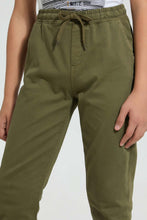 تنزيل الصورة على معرض الصور، Redtag-Olive-Jogger-Trouser-Joggers-Senior-Boys-9 to 14 Years
