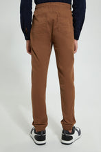 Load image into Gallery viewer, Redtag-Brown-Jogger-Trouser-Joggers-Senior-Boys-9 to 14 Years
