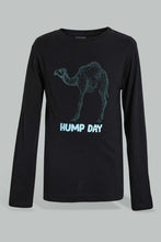 Load image into Gallery viewer, Redtag-Black-Camel-Print-Long-Sleeve-Tshirt-All-Over-Prints-Boys-2 to 8 Years
