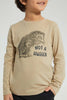 Redtag-Stone-Hedgehog-Print-Long-Sleeve-T-Shirt-Graphic-Prints-Boys-2 to 8 Years