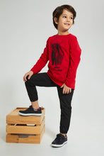 Load image into Gallery viewer, Redtag-Red-Yak-Print-Long-Sleeve-T-Shirt-Graphic-Prints-Boys-2 to 8 Years
