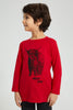 Redtag-Red-Yak-Print-Long-Sleeve-T-Shirt-Graphic-Prints-Boys-2 to 8 Years