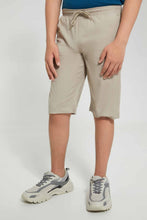 تنزيل الصورة على معرض الصور، Redtag-Beige-Pull-On-Trouser-Short-Pull-On-Shorts-Senior-Boys-9 to 14 Years
